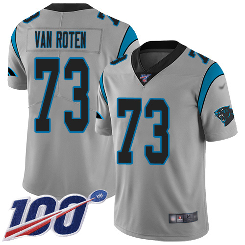 Carolina Panthers Limited Silver Youth Greg Van Roten Jersey NFL Football #73 100th Season Inverted Legend